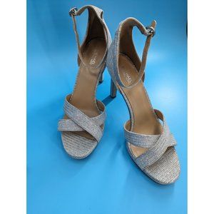 MICHAEL KORS‎ D ORSAY GLITTERY OPEN TOE SANDAL NEW SIZE 9